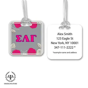 Sigma Lambda Gamma Luggage Bag Tag (square)