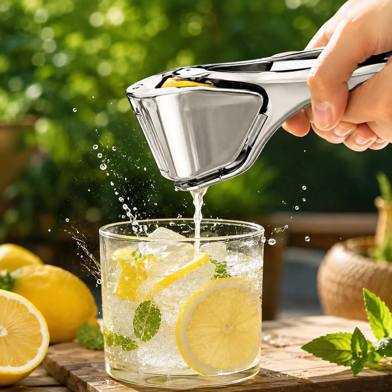 Stainless Steel Lemon Squeezer, Heavy-Duty Citrus Press, Handheld Fruit Juicer – Ideal for Fresh Juice, a Kitchen Essential