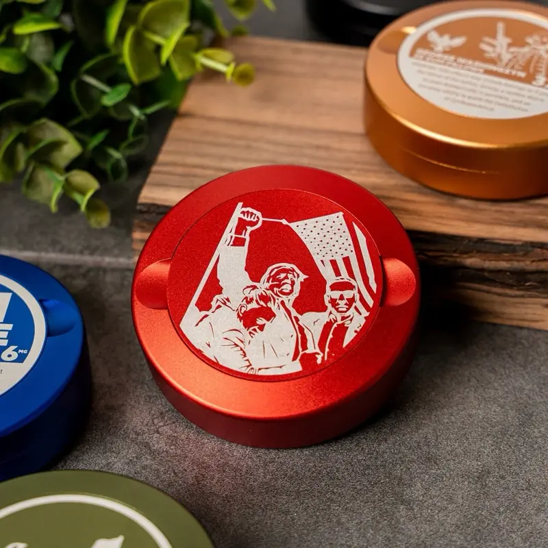 Metal Zyn Can, Trump Fight, Amateur Golfer, Golf zyn, American Zyn, Addicted Zyn, Snus can, dip can, Metal dip can, groomsman gift, bachelor gift, Zyn user, custom Zyn can Aluminium Lightweight Case Organiser Canister Tin Shiny Bottles Lighter