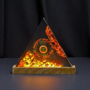 The One Ring of Dark Lord Epoxy Resin Figurines -  LO.TR Dark Lord Epoxy Resin Ornament - Wood Base Collectible Display Desktop Decor Gift