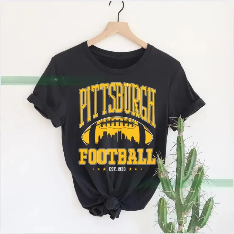 Pittsburgh Football Vintage Sweatshirt T-Shirt, Vintage Unisex Pittsburgh Crewneck, Steelers Fans Gift, Oversized Pittsburgh Sweatshirt FCY3, Shirt for Adult and Youth