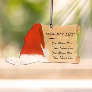 Christmas (Naughty and Nice List - Personalized) Hanging Acrylic Print ACPSORT319B