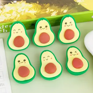 Cute Avocado Eraser Creative Expression Fruit Eraser Student Stationery Christmas Gift Cartoon Eraser