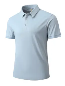 Men's Solid Color Plain Polo Shirt Fitted, Casual Short Sleeve, Breathable Fabric, Daily Sport Comfort Classic Fashion, Stylish Everyday Wear Top