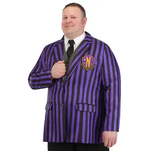 Plus Size Nevermore Academy Wednesday Costume Blazer for Men