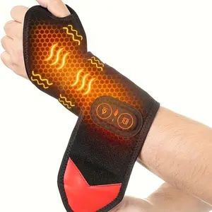 Wireless Hand Wrist Heating Massage Pad, Carpal Tunnel Tennis Elbow Relief, 3000mah Rechargeable Hot Compress Bracelet, Office Home Therapy Gift