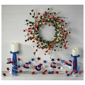 48" Americana Hat With Stars Garland by Valerie