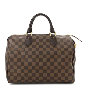 Pre-owned Louis Vuitton Canvas Travel Bags Damier Ebene Speedy 30