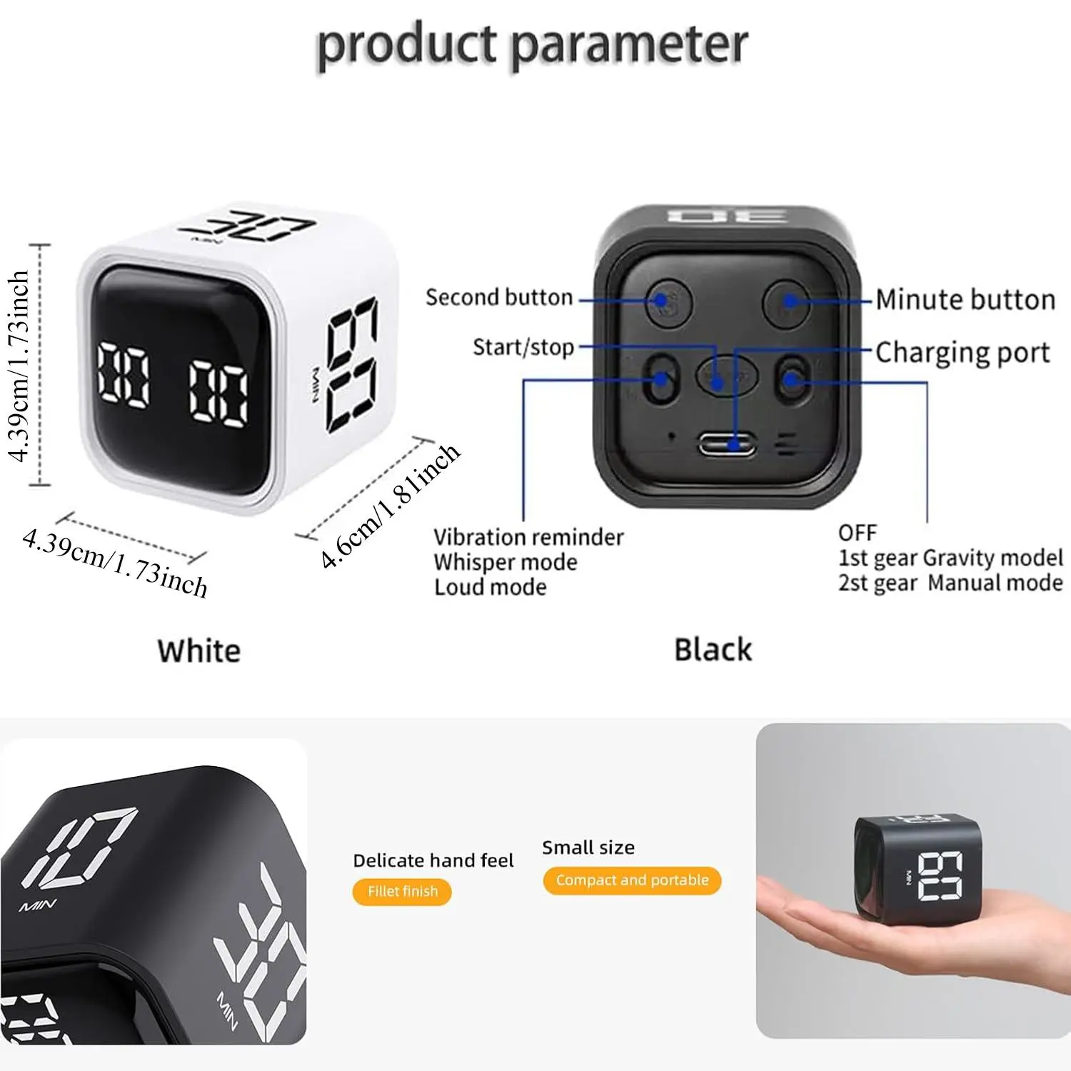Digital Cube Pomodoro Timer, Multifunctional Timer, 1 Count 5/10/30/60min Countdown Timer, Vibration & Adjustable Sound Alarm Timer for Task Work Cooking ADHD Kids Studying, Kitchen Egg Timer - TikTok Shop Digital Cube Pomodoro Timer, Multifunctional Timer, 1 Count 5/10/30/60min Countdown Timer, Vibration & Adjustable Sound Alarm Timer for Task Work Cooking ADHD Kids Studying, Kitchen Egg Timer - TikTok Shop