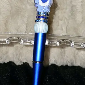 Beautiful Blue C Bear Pen with Sparkling Blue Accents and Unique Design