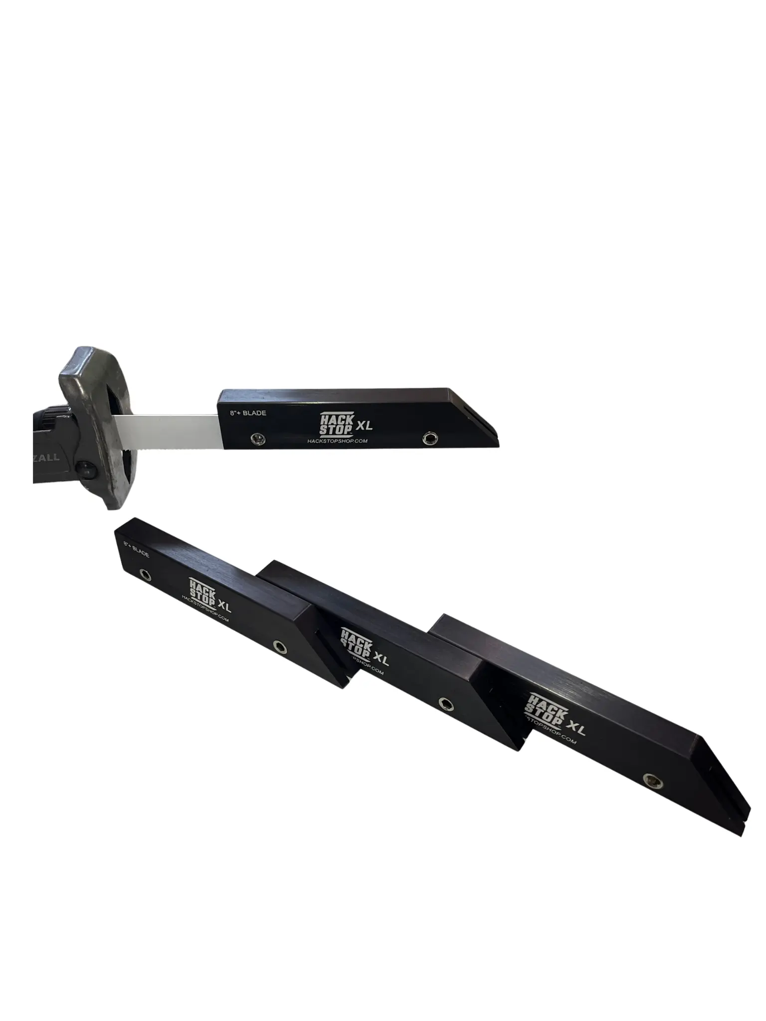 3-Pack Black Anodized Aluminum Hack Stop XL Hand Tool Kit Bundle - 8-12 in Blade, Aluminum Base, Depth Control, PVC Cutting, Resistant to Corrosion, Superior Durability, Improve Precision, Safety-Enhanced, Work on Conduit