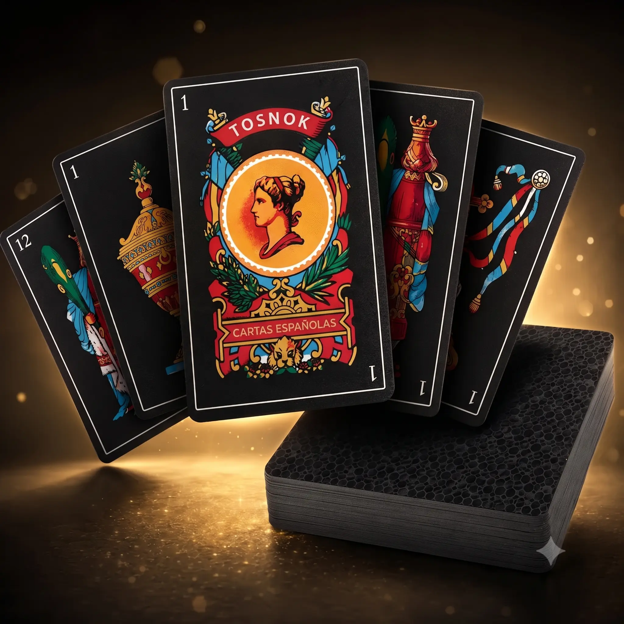 Waterproof PVC Spanish Playing Cards, Traditional Baraja Española Deck for Briscas, Travel, Parties and Outdoor Entertainment