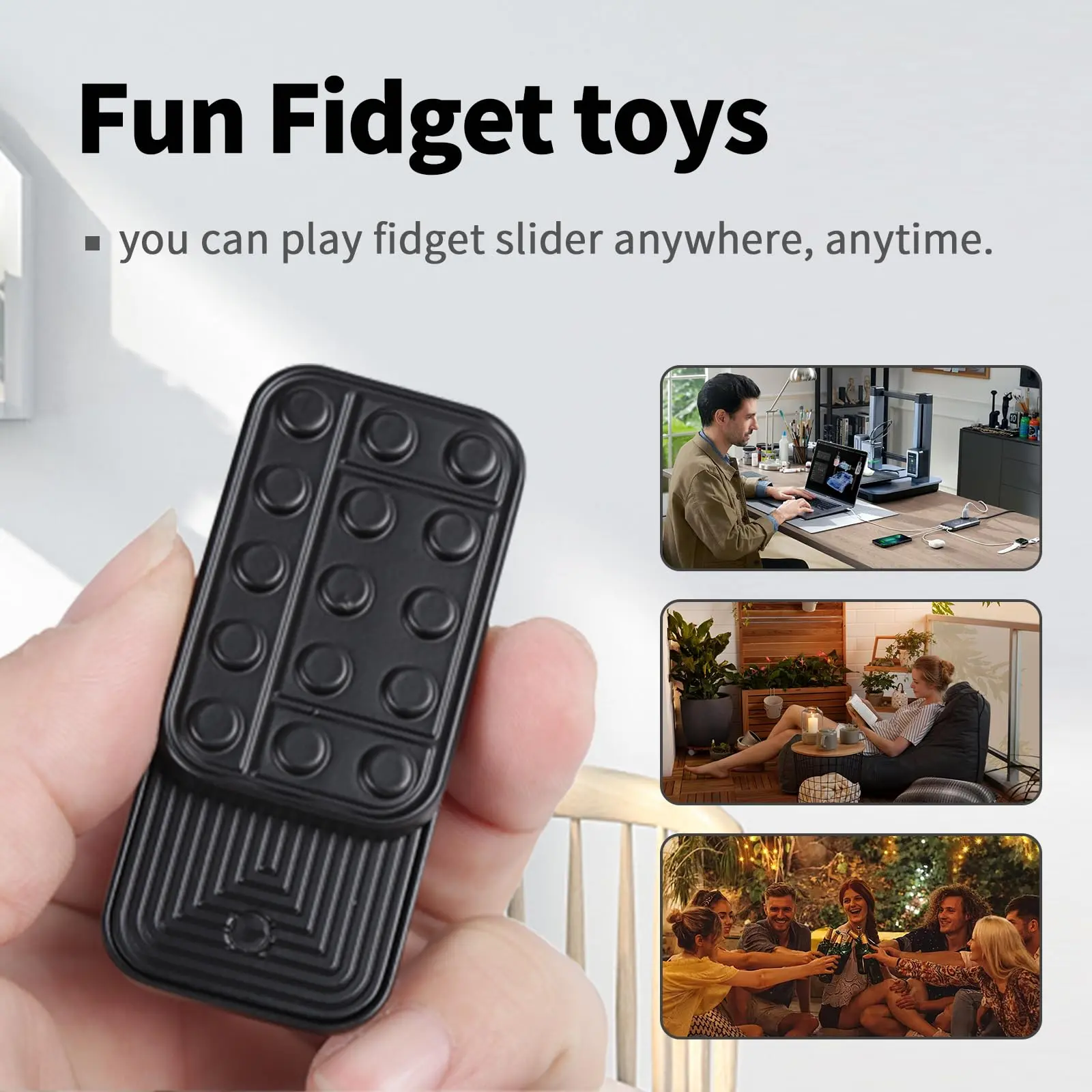 Bad habit replacement tool, portable metal dot design, free from rubber hazards, everyday hand toy, stress-relieving fingertip toy, creative birthday gift.