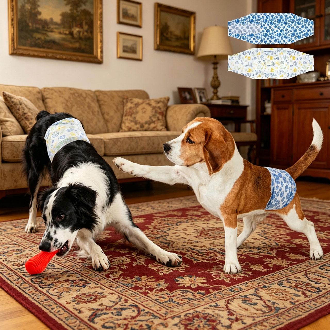 DONO Disposable Male Dog Diapers,Doggie Diapers Wetness Indicator Leak-Proof Dog Belly Wraps, Rapid-Dry Gel Technology Puppy Diapers for Excitable Urination Incontinence