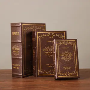 Vintage Wooden Book-Shaped Jewelry Box, Decorative Storage Container, Jewelry Storage Unit, Retro Wood Design, Ideal for Bedroom, Living Room, Office, Gift Idea