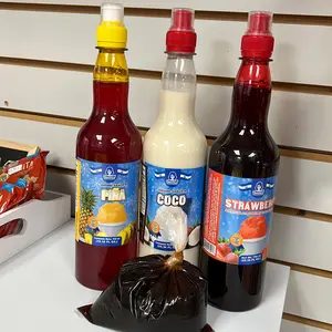 Jarabe y jalea para minutas Snack Flavor Cone Dessert Strawberry