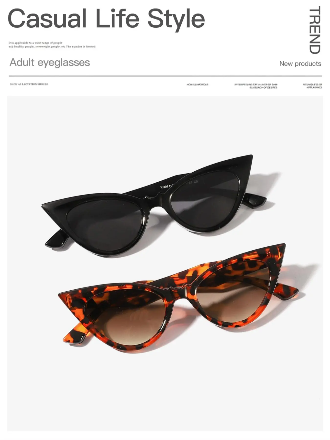 Women's Vintage Cat Eye Frame Sunglasses, Trendy Casual Tinted Lens Sunglasses for Everyday Use, Stylish Glasses, Fashion Accessories for Outdoor Activities, Trendy Styling Sunglasses
