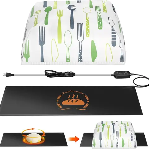 【2026】Sourdough Heating Mat Dough Proofing Box Fahrenheit, 59°F - 140°F Adjustable Dough Rising Heating Mat, Heated Bread Mat for Sourdough,Bread Warmer Mat with Sourdough Starter Warmer Dome Bakeware Fruit
