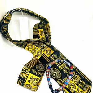 African Print Tie & Pocket Square Set 3pcs for Stylish Men