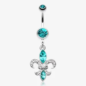 Classic Fleur de Lis Belly Ring