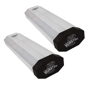 Monster Dual Playmat Tube  Value 2 Pack - Prism-Shaped Play Mat Case Holds Two Playmats at Once - Won't Roll Off Surface and Easy in and Out Design