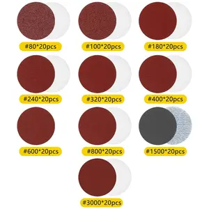 200Pieces Advanced Oxide Aluminum Grinding Discs 1in Quick Replacement Systems, Grain Range 80-3000 - Durable Discs, Easy to Polish Metal, Wood, Glass and Cars - Drill Bits and Grinder Accessories for Polishing