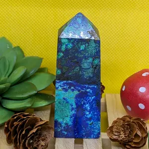 Azurite/Malachite Mini Tower for Home Decor and Display
