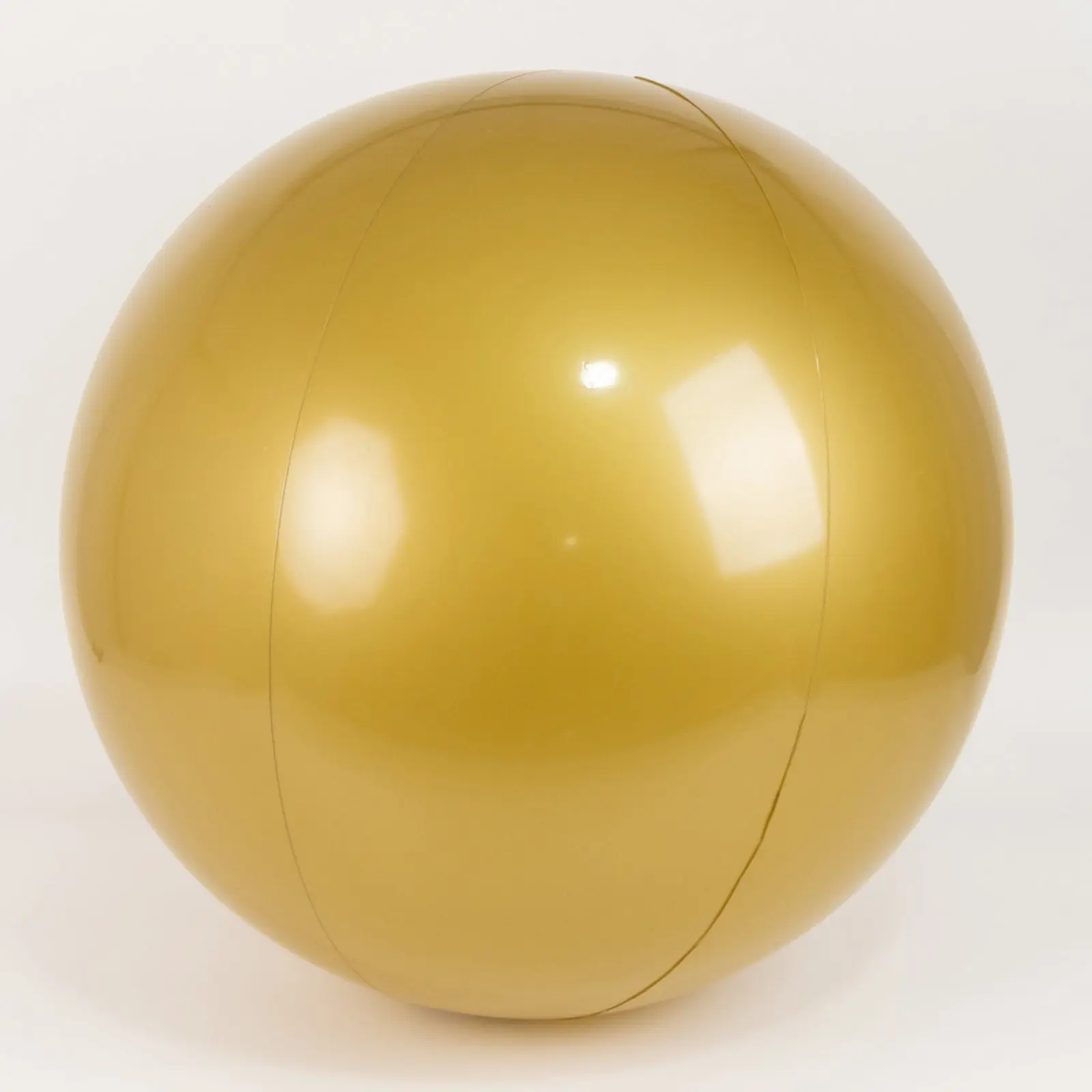 2-Pack 24" Round Gold Inflatable Vinyl Blow-Up Balloons, Lightweight Decor Accessories for Balloon Decor, Beach Games, Birthday & Mummer Themed Parties (Home & Festive Supplies)