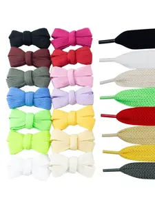 3 Pairs Wide Flat 2cm Shoe Laces, Versatile Classic Casual Sports Shoelaces, Comfortable and Durable for All-Day Wear