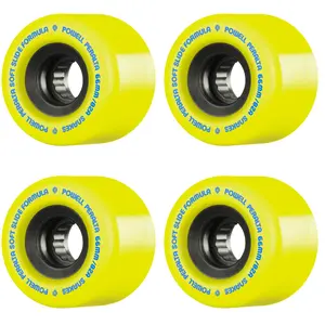 Powell Peralta Skateboard Wheels 66mm Snakes Yellow 82A Soft Slide Formula SSF