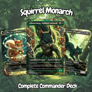 Squirrel Monarch Commander Deck – 100 Card EDH Proxy Set + Tokens | Custom MTG Casual Play Build - Proxy EDH