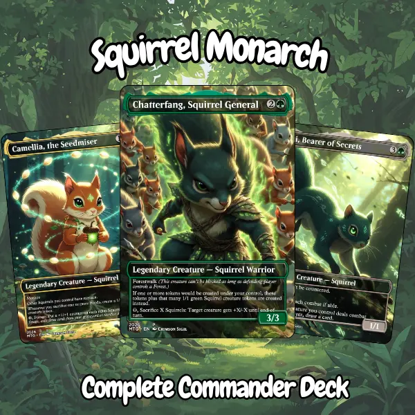 Squirrel Monarch Commander Deck – 100 Card EDH Proxy Set + Tokens | Custom MTG Casual Play Build - Proxy EDH