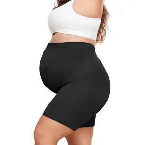 Plus Size Maternity Shapewear for Under Dresses Over Belly Pregnancy Underwear Mid-Thigh High Waist Shorts Panties for Baby Shower Postpartum Outfits