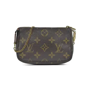 Pre-owned Louis Vuitton canvas Shoulder Bags $890 2007 Monogram Mini Pochette Accessories Pouch DU4027