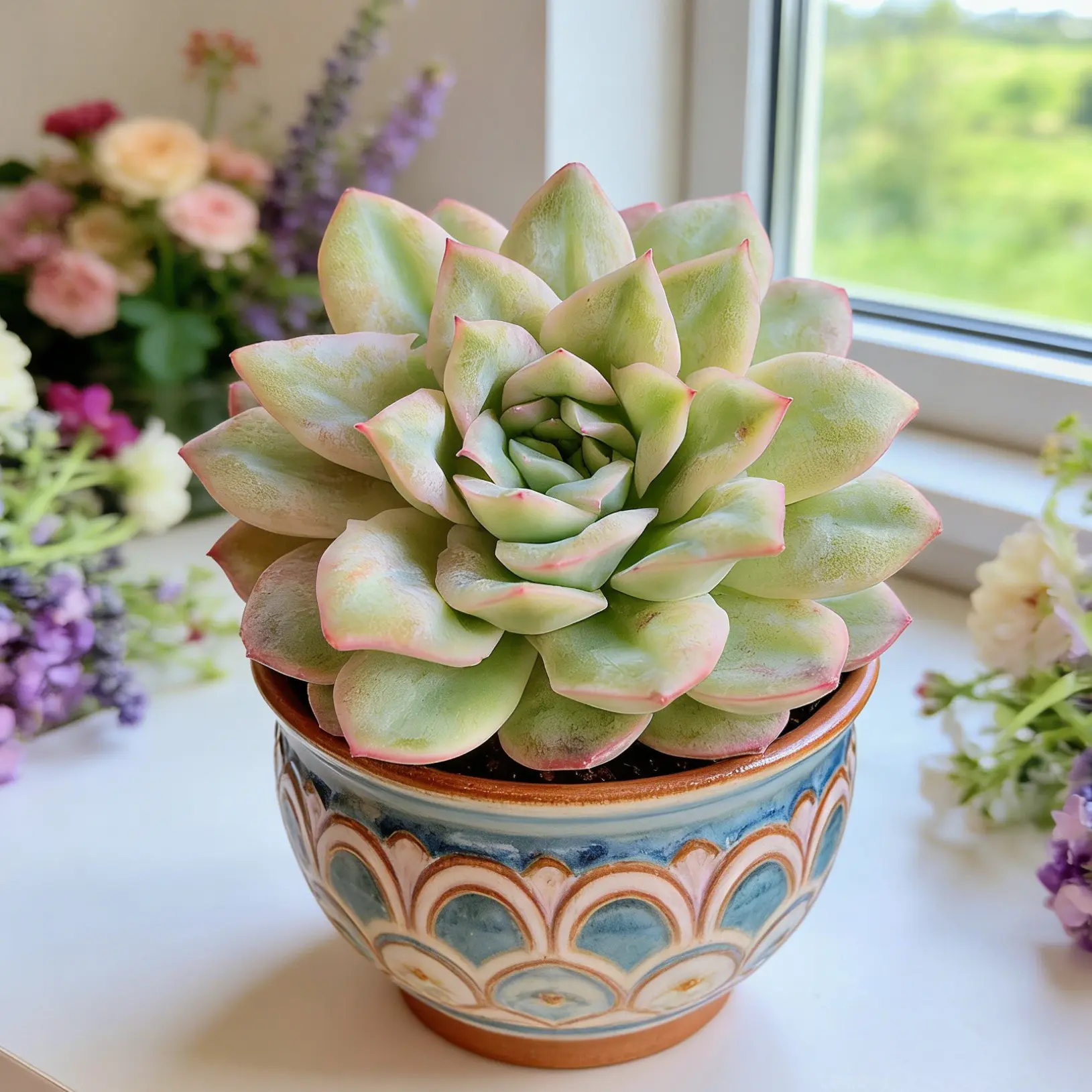 Echeveria “Floral Bride” Live Succulent Plant | Colorful Rare Succulent | Bare Root, No Pot | Easy Care, Beginner Friendly | Perfect Gift & Home Garden Decor