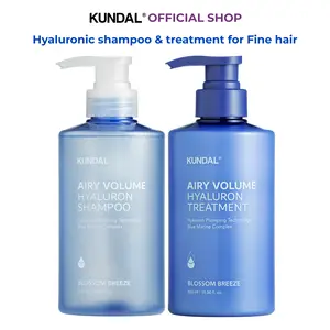 [KUNDAL] Airy Volume Hyaluron Shampoo Treatment set 16.9 fl.oz. each - BLOSSOM BREEZE scent