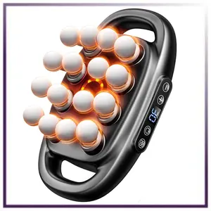 16-Head Cordless Massage Gun - Multi-Head Handheld Body Massager with Digital Screen for Daily Wellness & Relaxation