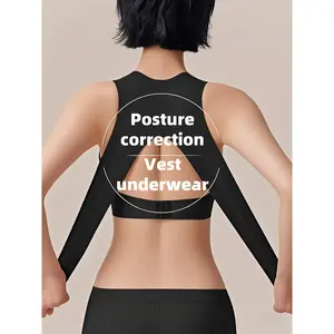 Back Support Women'S Underwear, Posture-Correcting, Seamless Sports Bra with Removable Padding, Designed for Smaller Busts.
