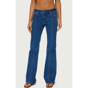 Edikted Women's Starrie Panel Stitch Low Rise Jeans