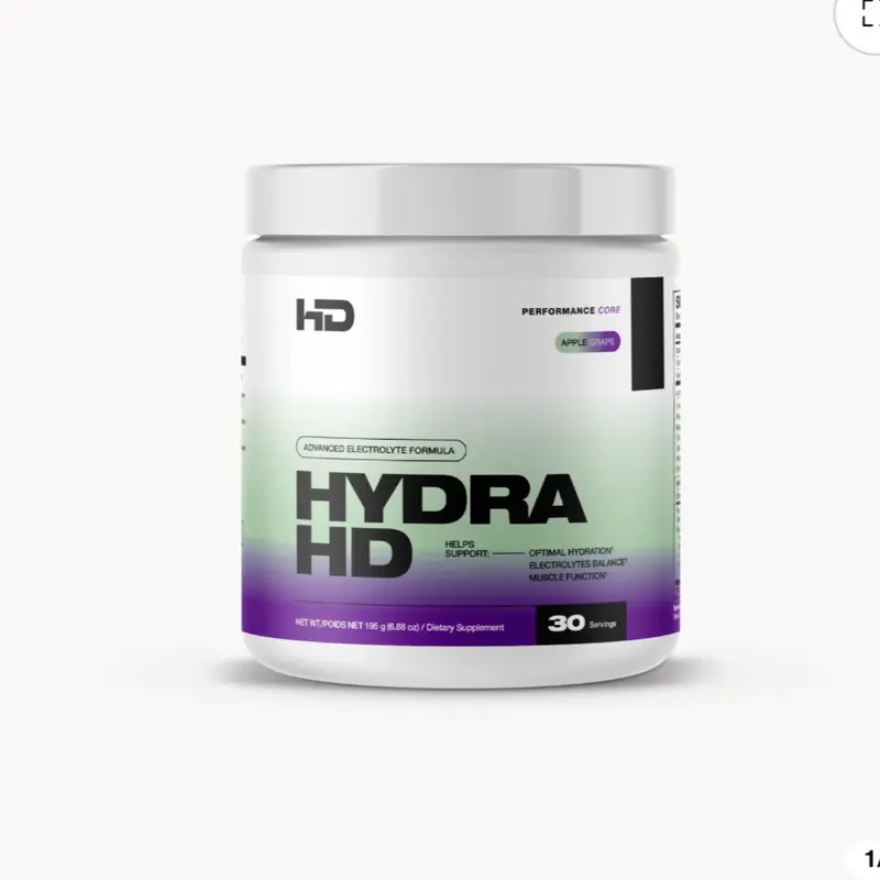HydraHD by HD Muscle, Hydration, Electrolyte Powdered Formula