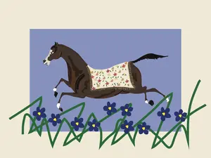 "Forget-Me-Not" Horse Print