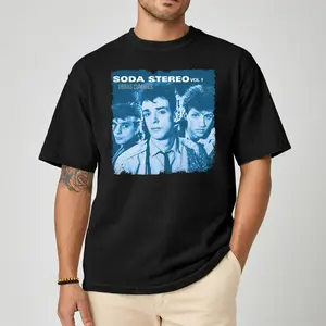 Soda Stereo Vol 1 Classic Album Comfort Color Letter Printed Tee Ring-Spun Cotton Soft-Washed T-Shirt Trendy Tops Perfect Gift