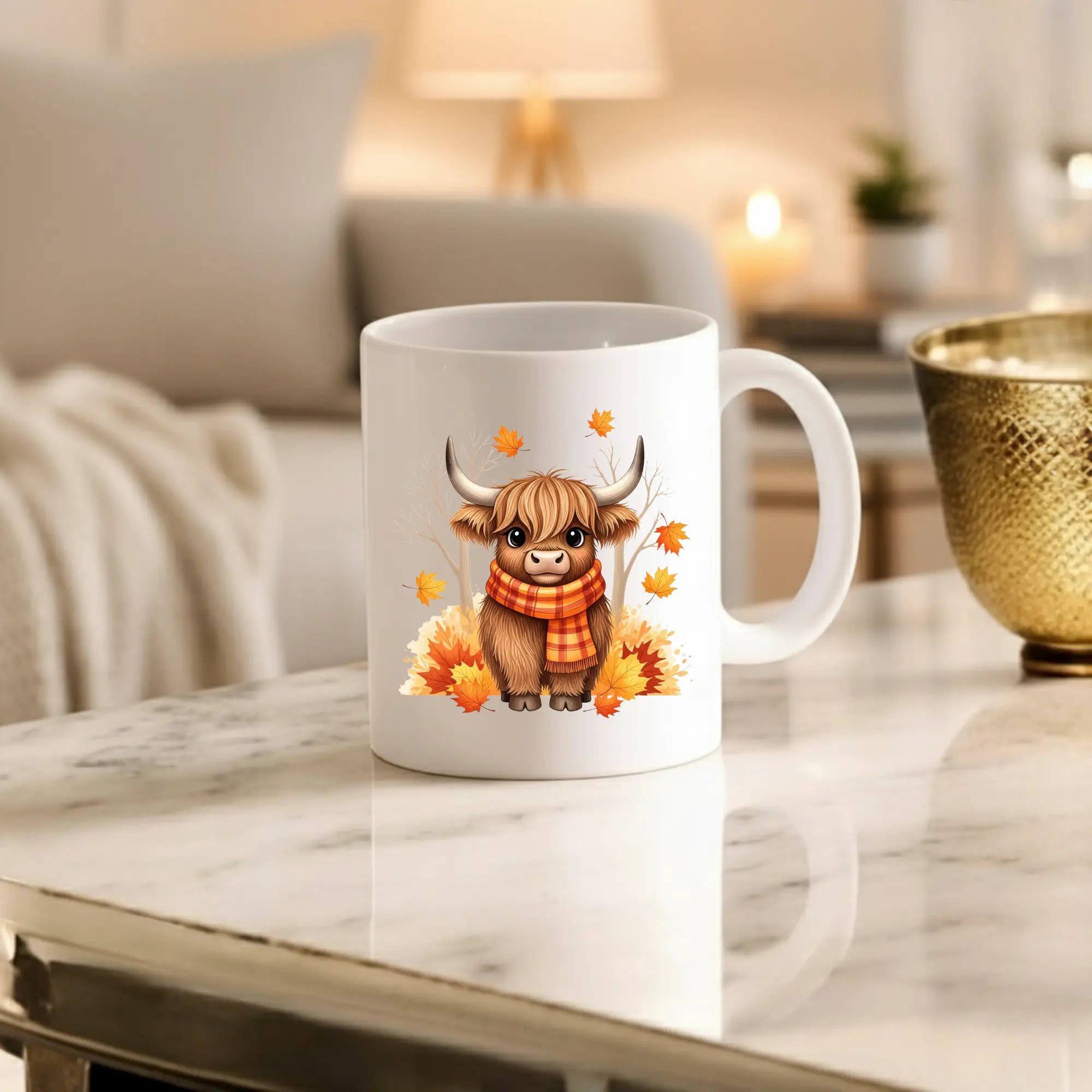 Thanksgiving Mug, Jesus Mug, Cow Maple Leaves Coffee Mug, Pumpkin Book Mug - 11oz & 15oz Ceramic Coffee & Tea Cup - Reusable Washable Decorative Tumbler - Perfect Gift for Coworkers Friends Family
