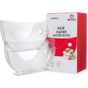 2 Pack Vietnamese Rice Paper Water Bowl Dipper Holder For Spring Roll Rice Roll Shrimp