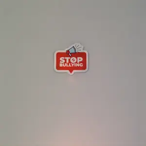 Stop Bullying with Megaphone Holographic Vinyl Sticker Anti-Bullying Awareness Decal for Laptops Water Bottles and More Versatile Usage Easy to Apply
