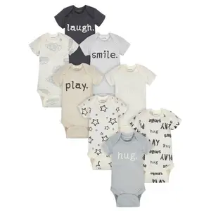 Onesies Brand Baby Unisex Short Sleeve Bodysuits, 8-pack