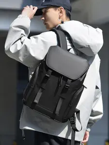 Men's Fashionable Large Capacity Waterproof Backpack, Lightweight Multifunctional Laptop Bag, Outdoor Commute Travel Gear, Casual Lightweight Backpack