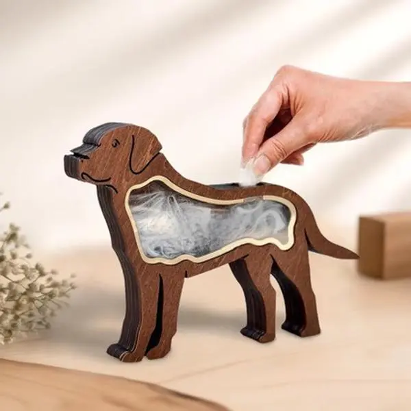 Handcrafted Eco-Friendly Wooden Pet Fur Keepsake Box - Multifunctional Home Organizer with Wooden Body, Spacious Interior, Visual Progress, Unique Decor; Sympathy Memorial for Cats & Dogs, Housewarming Gift, Housewarming Parties