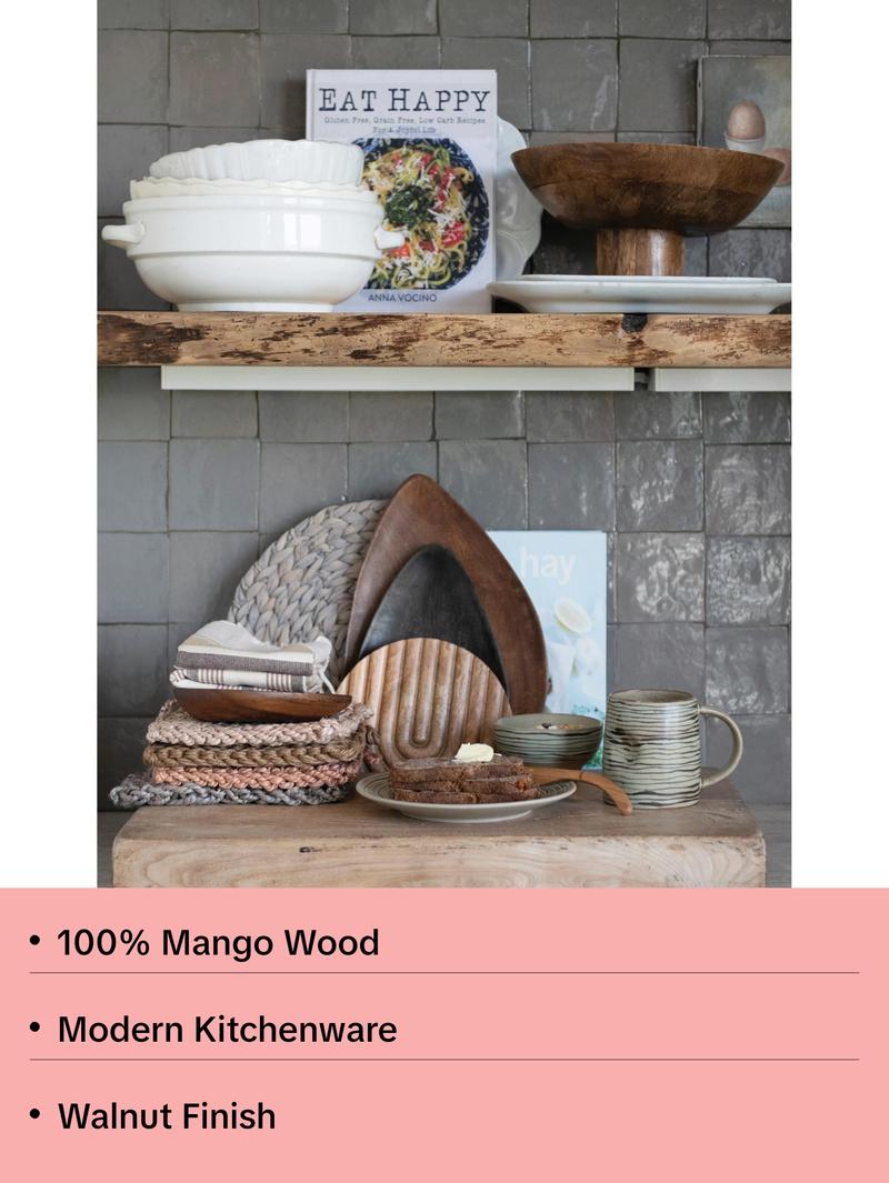 HAND-CARVED MANGO WOOD TRIVET