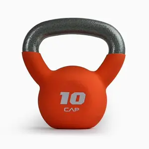 Neoprene Coated Kettlebell 10lb Orange - Durable Kettlebell with High Weight Capacity and Versatile Design